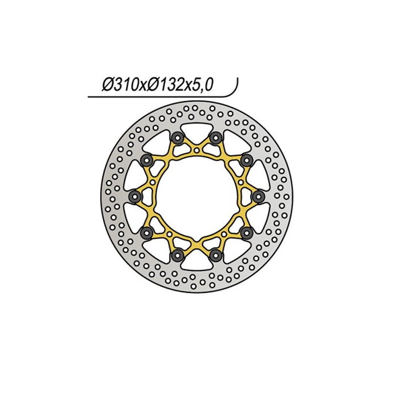 S659902 Disco flottante ventilato YAMAHA FZ8 Fazer 800 2010 2015 RICAMBI - SPARE PARTS