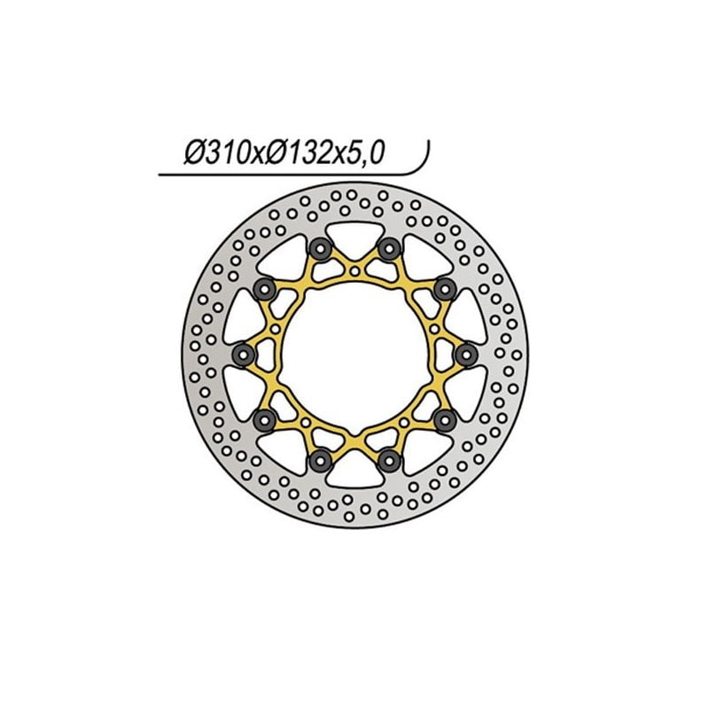 S659902 Disco flottante ventilato YAMAHA FZ8 naked 800 2010 2015 RICAMBI - SPARE PARTS