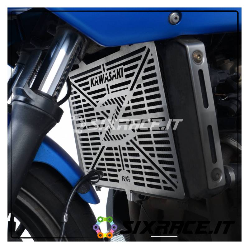 grille de protection de radiateur avec logo en acier inoxydable - KAWASAKI Z750 07- / Z750R /
