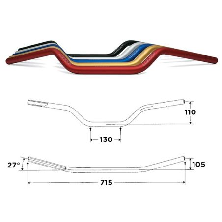 S5022011017 Manubri WRP Alu-Street Medio UNIVERSALE 0 0 0 RICAMBI - SPARE PARTS