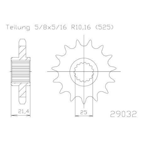 S543760016 Pignone 525 APRILIA Shiver SL 750 750 2007 2016 RICAMBI - SPARE PARTS