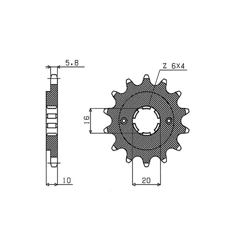 S544620314 Pignone 520 CAGIVA MITO 125 - SP525 125 2007 2010 RICAMBI - SPARE PARTS