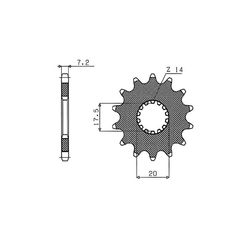 S542120216 Pignone 428 DERBI GPR 125 Racing 125 2004 2009 RICAMBI - SPARE PARTS