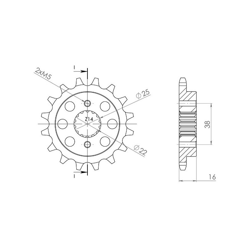 S545260815 Pignone 525 DUCATI Streetfighter 1098 /S 1098 2009 2013 RICAMBI - SPARE PARTS