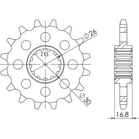 S542061216 Pignone 525 HONDA Africa Twin CRF 1100 L - DCT (to 2023) 1100 2020 2023 RICAMBI - SPARE PA