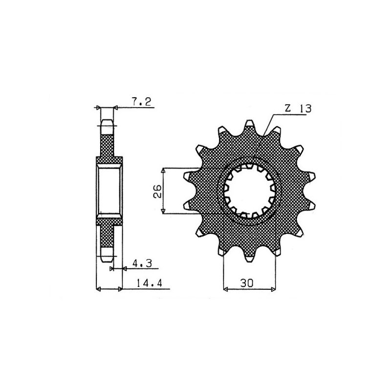 S542060715 Pignone 525 HONDA CB 1000 R 1000 2018 2025 RICAMBI - SPARE PARTS