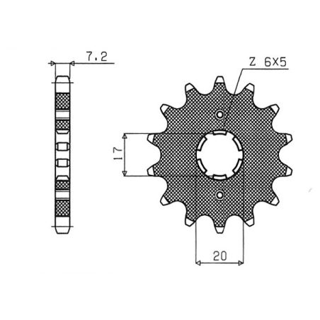 S542620015 Pignone 428 HONDA CB 125 R Neo Sports Cafe 125 2018 2025 RICAMBI - SPARE PARTS