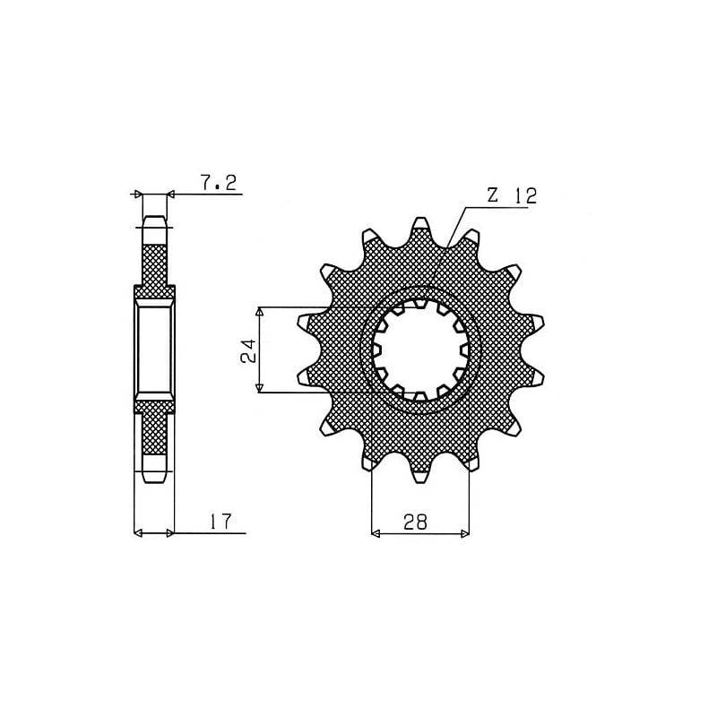 S542051515 Pignone 525 HONDA CBF 600 N - ABS 600 2004 2007 RICAMBI - SPARE PARTS