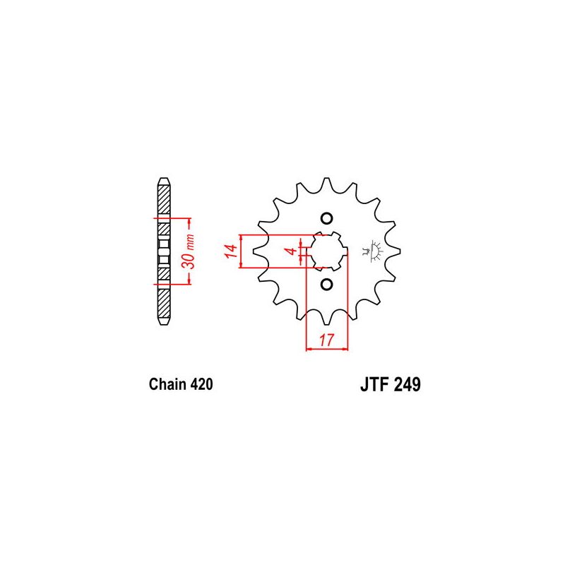 S542410114 Pignone 420 HONDA CRF 110 F 110 2019 2023 RICAMBI - SPARE PARTS