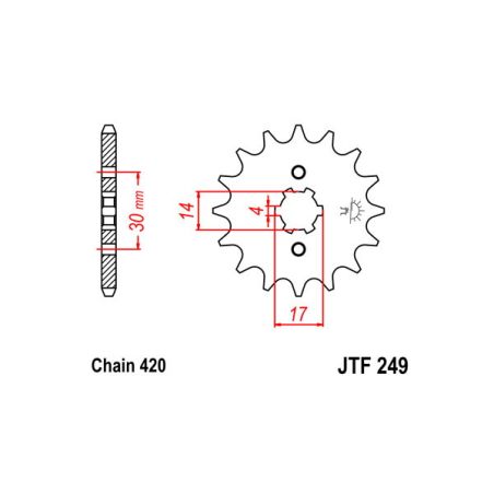 S542410114 Pignone 420 HONDA CRF 110 F 110 2019 2023 RICAMBI - SPARE PARTS