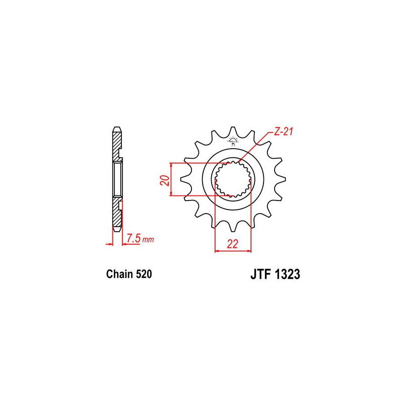 S542020814 Pignone 520 HONDA CRF 250 X 250 2004 2017 RICAMBI - SPARE PARTS