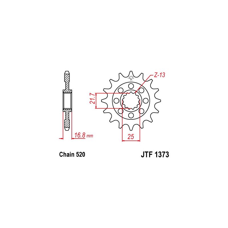 S540050116 Pignone 520 HONDA Integra 700 DCT ABS 700 2012 2013 RICAMBI - SPARE PARTS
