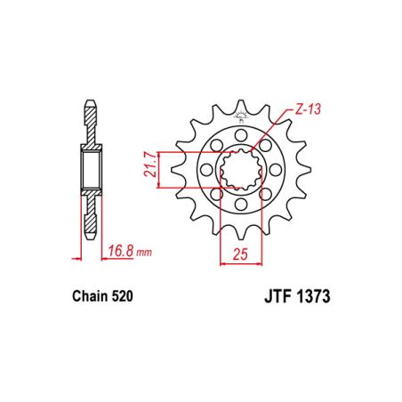 S540050116 Pignone 520 HONDA NC 750 X (2021to ) 750 2021 2022 RICAMBI - SPARE PARTS
