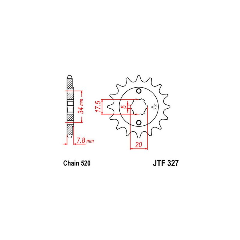 S542030513 Pignone 520 HONDA NSR 125 F 125 1990 1997 RICAMBI - SPARE PARTS