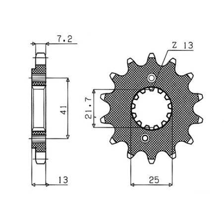 S542050715 Pignone 525 HONDA Transalp 600 600 1989 1999 RICAMBI - SPARE PARTS