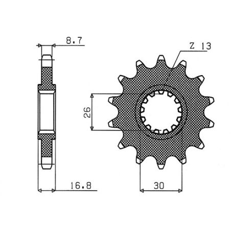 S542060316 Pignone 530 HONDA VF 750 C Magna V4 750 1994 1998 RICAMBI - SPARE PARTS