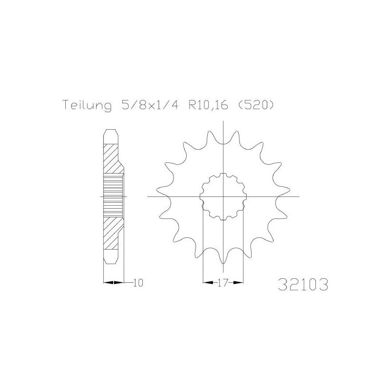 S546420113 Pignone 520 HUSQVARNA CR 125 125 2000 2013 RICAMBI - SPARE PARTS