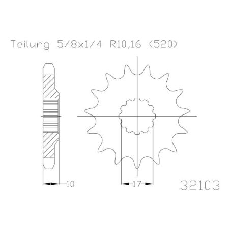 S546420113 Pignone 520 HUSQVARNA WR 125 125 1999 2013 RICAMBI - SPARE PARTS