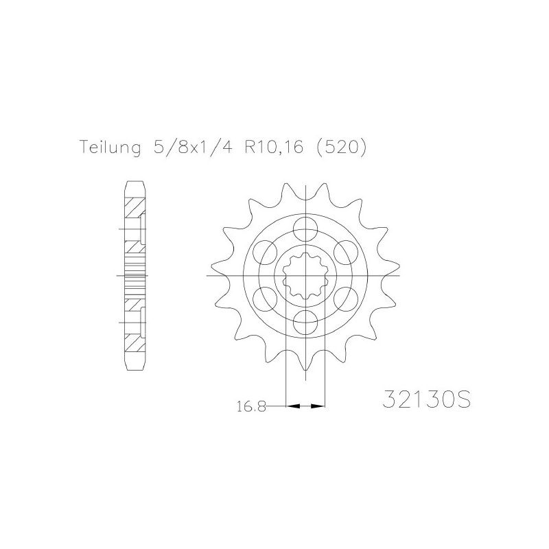 S542230113 Pignone 520 KAWASAKI KX 250 F 250 2004 2005 RICAMBI - SPARE PARTS