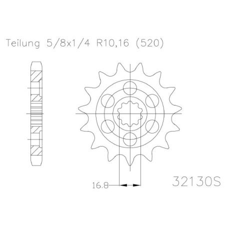 S542230113 Pignone 520 KAWASAKI KX 250 F 250 2004 2005 RICAMBI - SPARE PARTS