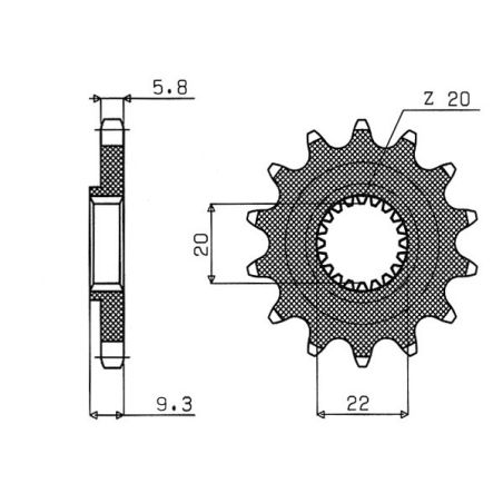 S542431113 Pignone 520 KAWASAKI KX 250 F 250 2006 2025 RICAMBI - SPARE PARTS