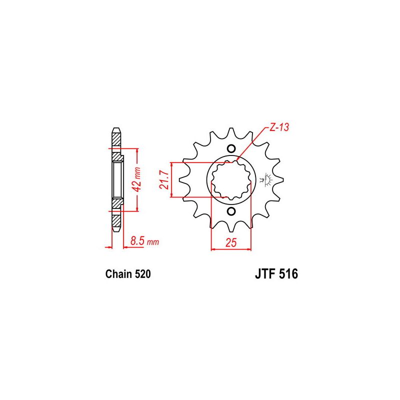 S542450214 Pignone 520 KAWASAKI Ninja 400 400 2018 2021 RICAMBI - SPARE PARTS