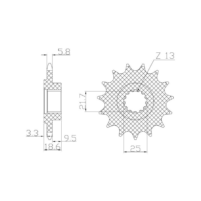 S542460515 Pignone 520 KAWASAKI Z 750 S (semicarenata) 750 2005 2006 RICAMBI - SPARE PARTS