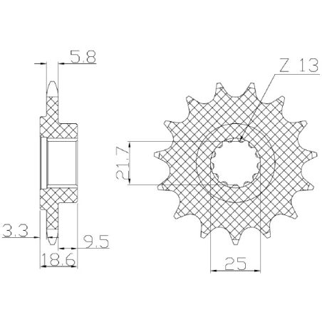 S542460515 Pignone 520 KAWASAKI Z 800 E 800 2013 2016 RICAMBI - SPARE PARTS