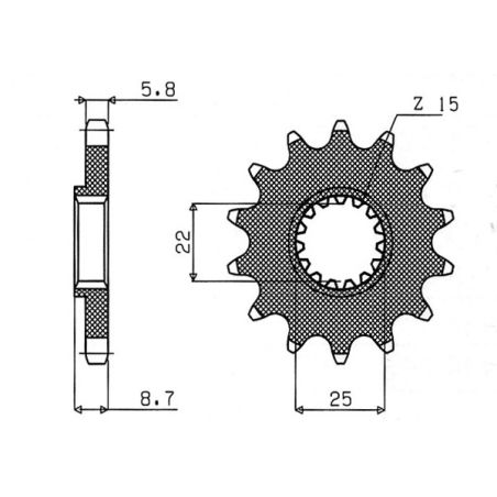 S547330113 Pignone 520 KTM EXC-F 250 4T 250 2007 2016 RICAMBI - SPARE PARTS