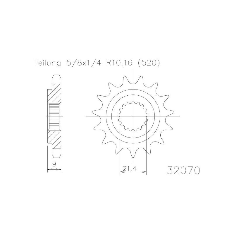 S542840415 Pignone 520 SUZUKI SV 650 N 650 1999 2010 RICAMBI - SPARE PARTS