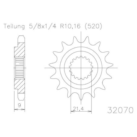 S542840415 Pignone 520 SUZUKI SV 650 N 650 1999 2010 RICAMBI - SPARE PARTS