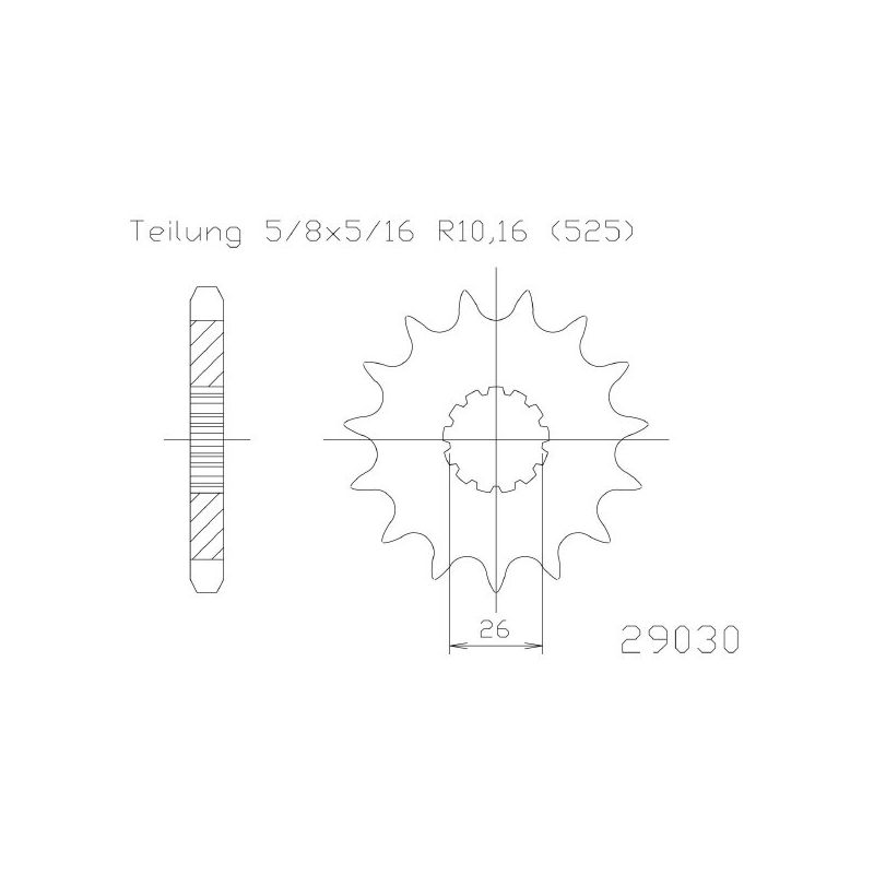 S548860018 Pignone 525 TRIUMPH Bonneville 865 2008 2015 RICAMBI - SPARE PARTS