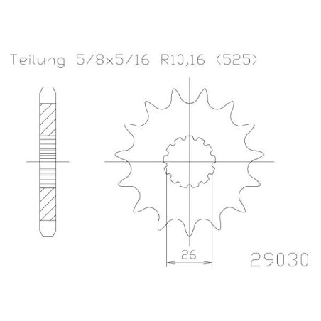 S548860018 Pignone 525 TRIUMPH Bonneville 865 2008 2015 RICAMBI - SPARE PARTS