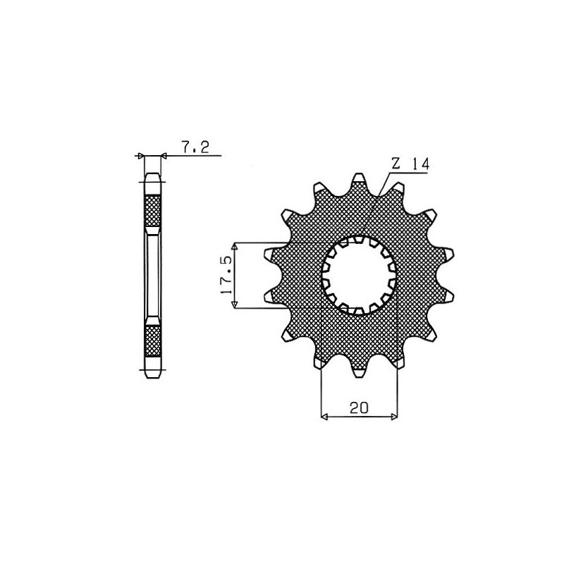 S542120216 Pignone 428 YAMAHA DT 125 R Belgarda 125 1988 1992 RICAMBI - SPARE PARTS
