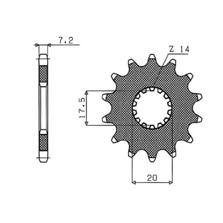 S542120216 Pignone 428 YAMAHA DT 125 R Belgarda 125 1988 1992 RICAMBI - SPARE PARTS