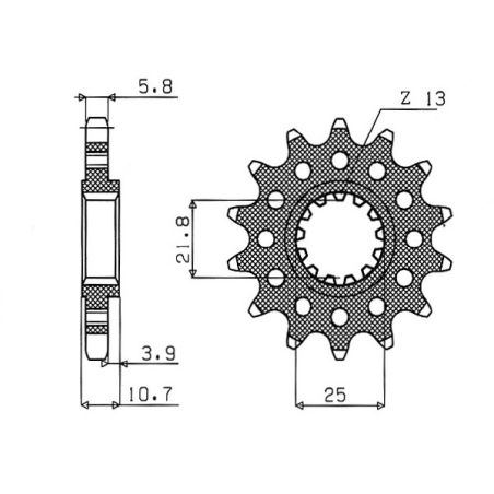 S542160316 Pignone 520 YAMAHA FZ6 Fazer semicarenata 600 2004 2006 RICAMBI - SPARE PARTS