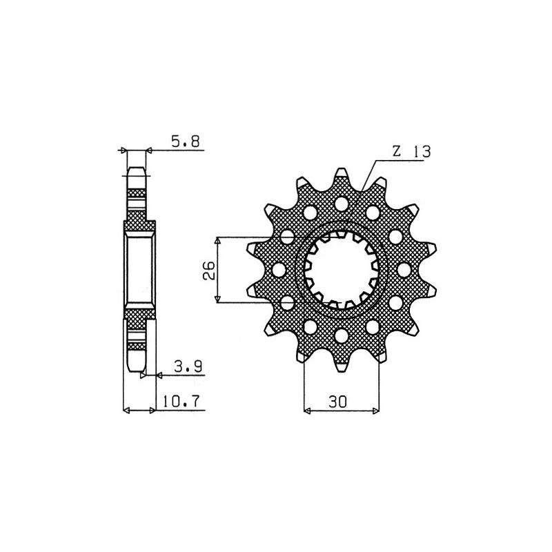 S542180416 Pignone 520 YAMAHA MT-07 690 2014 2024 RICAMBI - SPARE PARTS