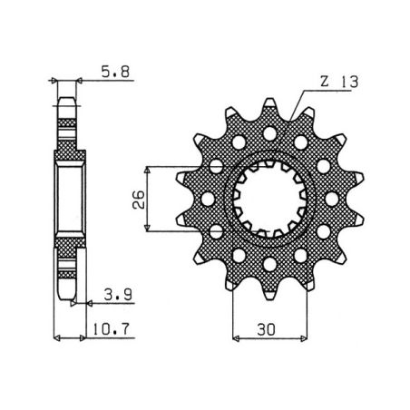 S542180416 Pignone 520 YAMAHA Tracer 7 / GT 690 2021 2024 RICAMBI - SPARE PARTS