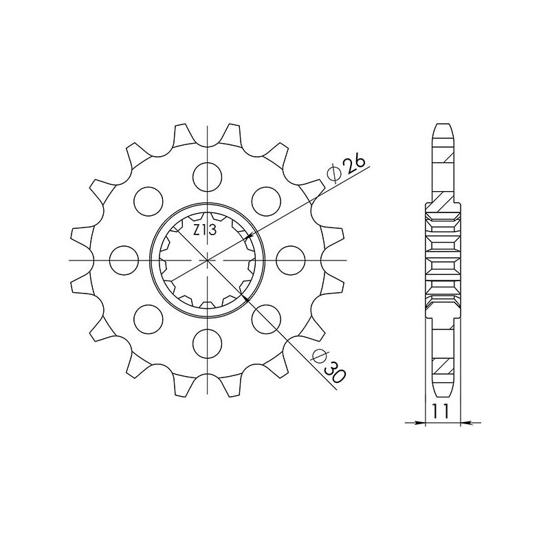 S542160916 Pignone 525 YAMAHA Tracer 9 GT 900 2021 2023 RICAMBI - SPARE PARTS