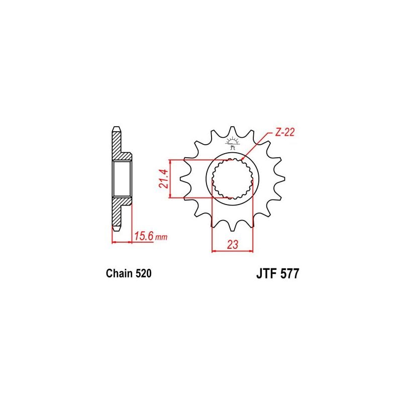 S542150415 Pignone 520 YAMAHA TT 600 R Belgarda 600 1998 2003 RICAMBI - SPARE PARTS
