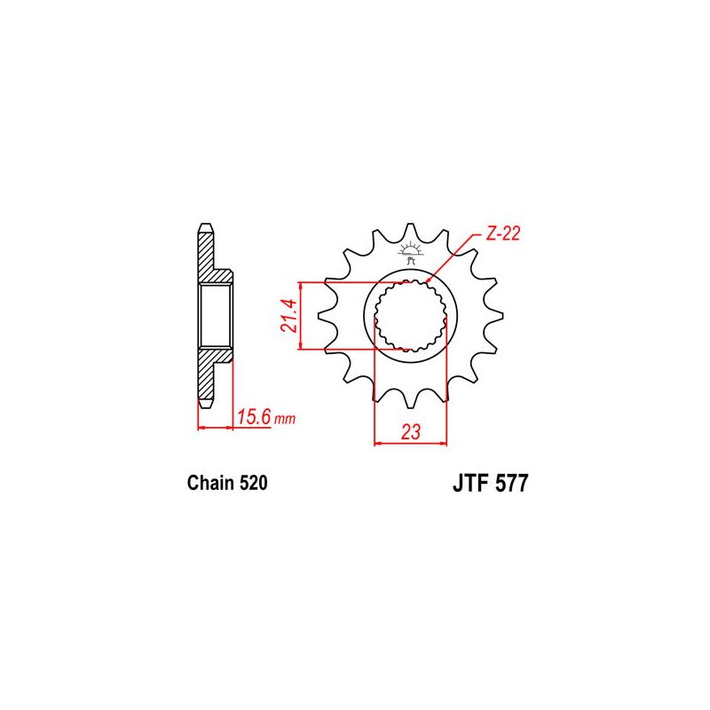 S542150415 Pignone 520 YAMAHA TT 600 S Belgarda 600 1993 2003 RICAMBI - SPARE PARTS