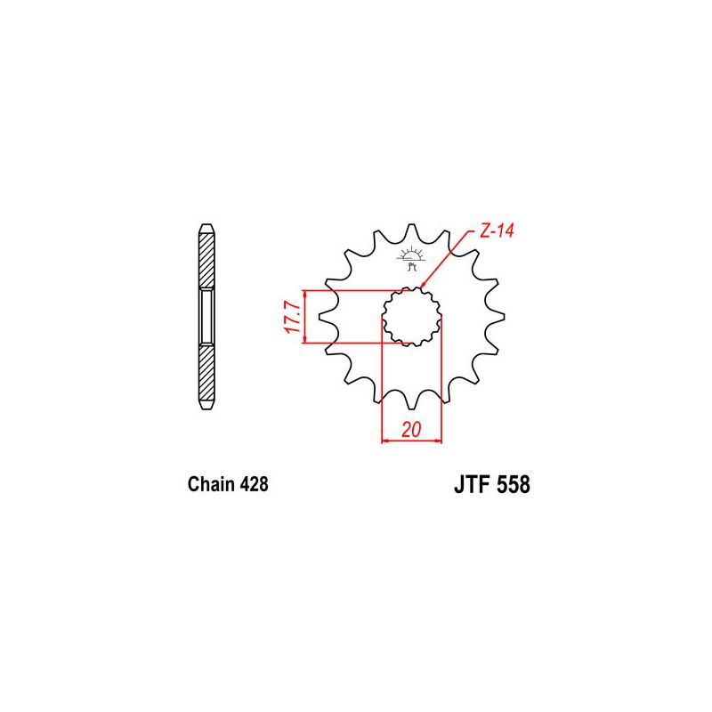S542120218 Pignone 428 YAMAHA TZR 125 R/RR - Belgarda 125 1991 2000 RICAMBI - SPARE PARTS