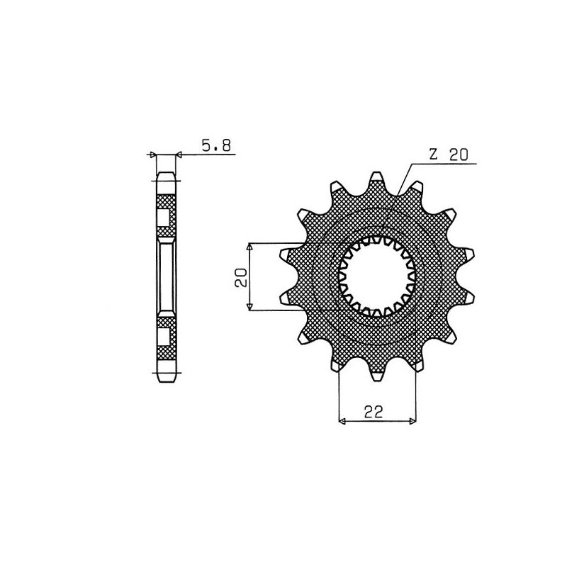 S542130913 Pignone 520 YAMAHA WR 250 X 250 2008 2015 RICAMBI - SPARE PARTS