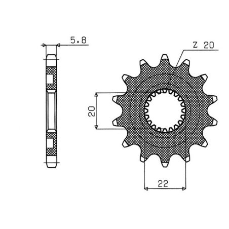 S542130913 Pignone 520 YAMAHA YZ 250 F 250 2014 2020 RICAMBI - SPARE PARTS