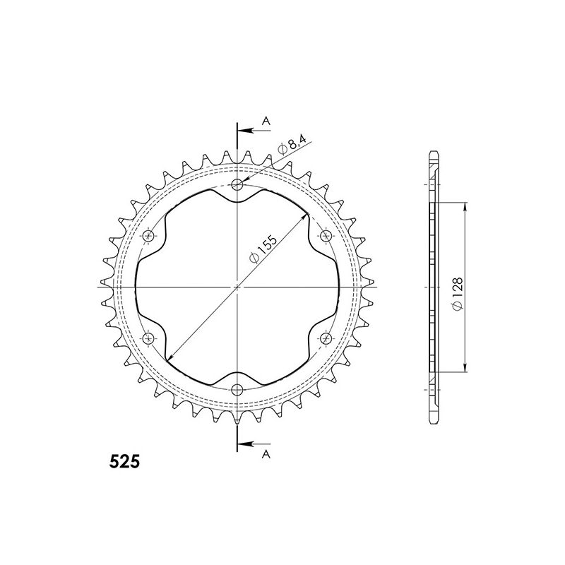 S547190038 Corone 525 KTM Super Duke 1290 R (to 2019) 1290 2014 2019 SUPERSPROX