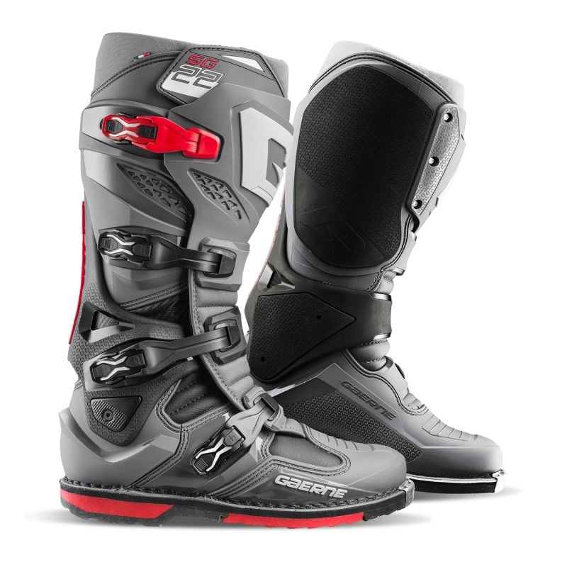 2262-007 Stivali Motocross SG22 ANTHRACITE/BLACK/RED 8059571997471 GAERNE