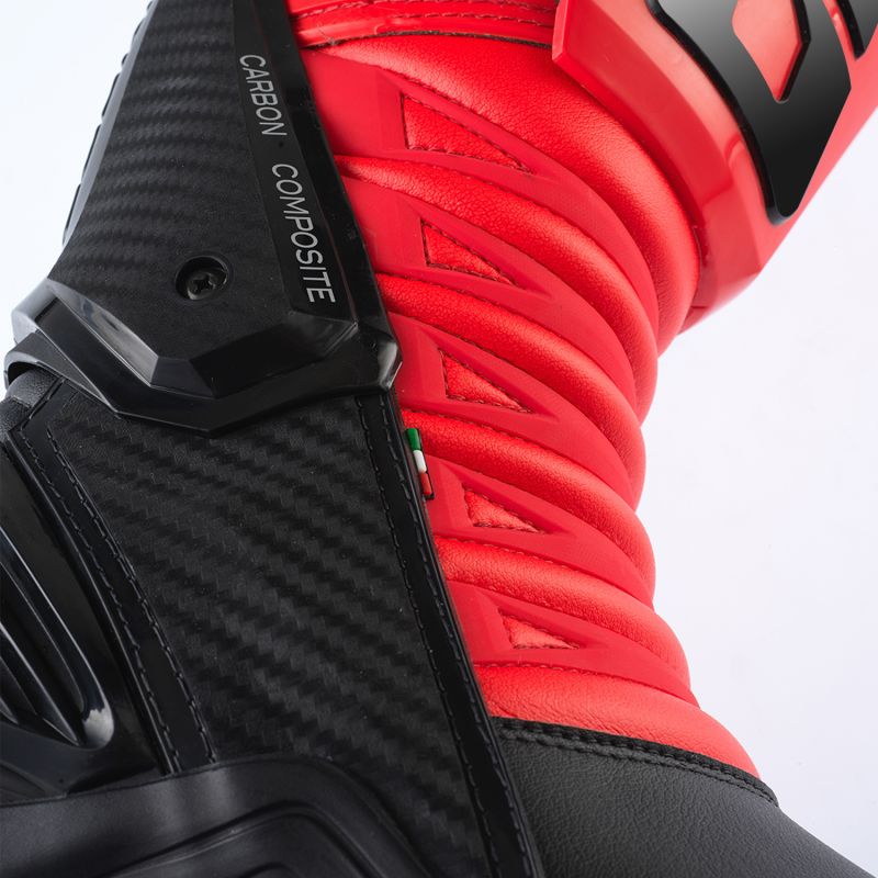 Stivali Racing GP1 LS BLACK/FLUO RED