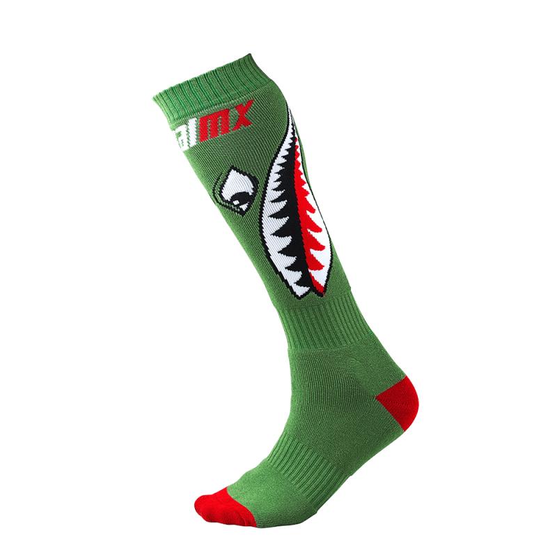 0356M-703 Calzino PRO MX BOMBER verde (taglia unica)