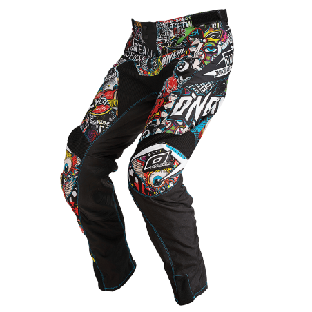 0123C-128 Pantaloni MAYHEM CRANK nero/multicolore 28/44