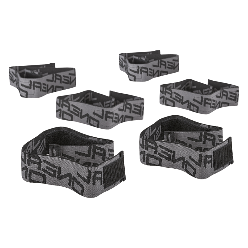 0256E-100 Set di cinghie elastiche di ricambio per ginocchiere per pistola a pompa nere (set per 1 p